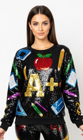 The A+ sequin sweatshirt ￼