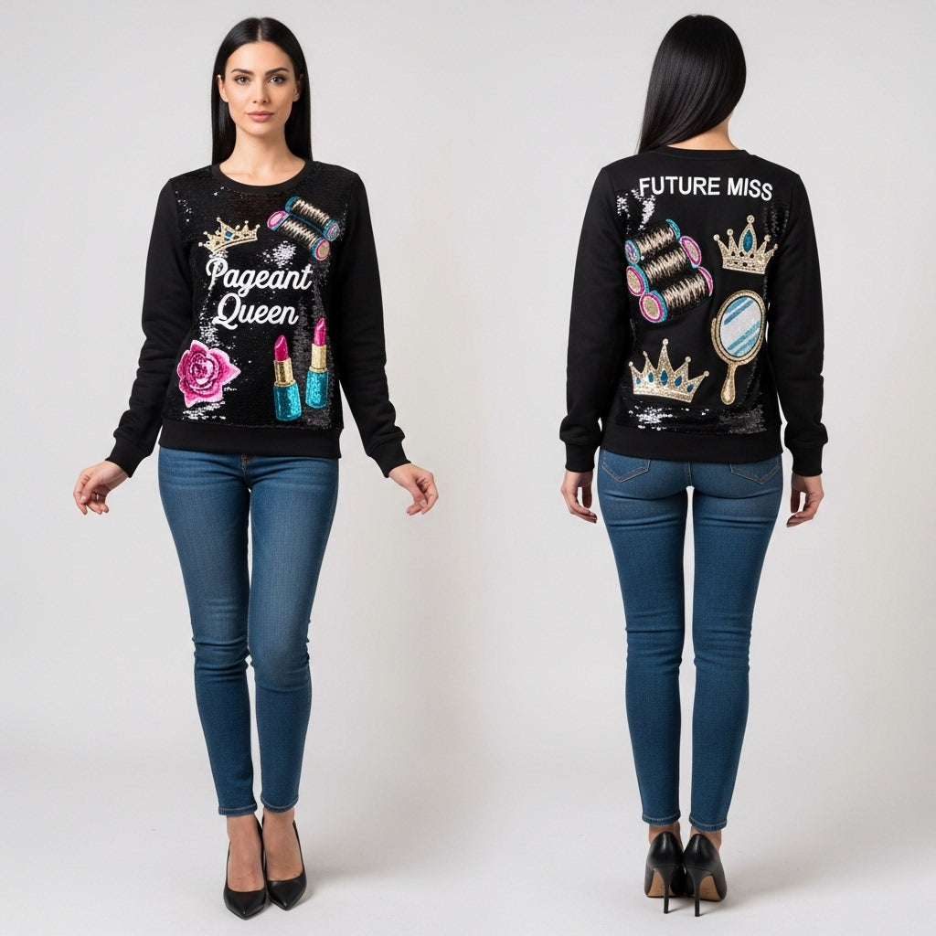 Custom pageant mom sweatshirts ￼