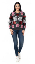 The rose swans sequin sweatshirt