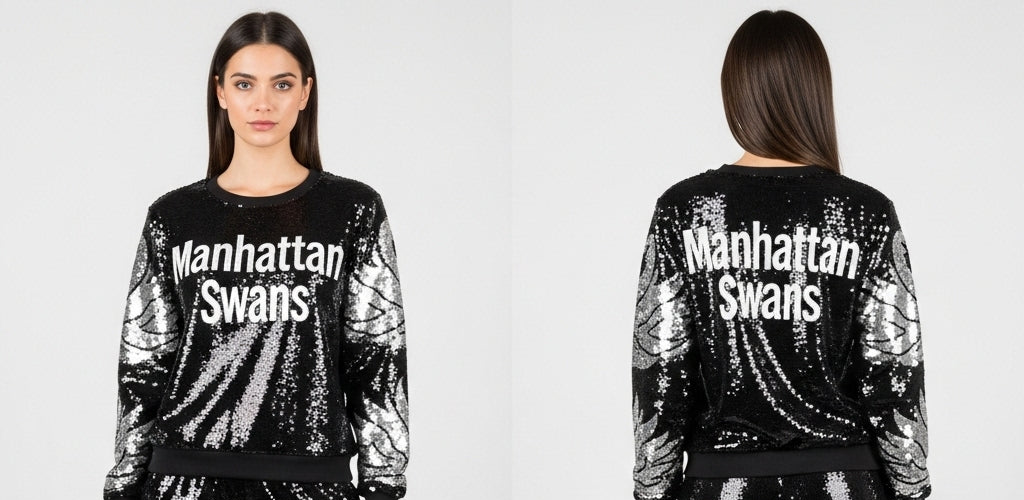 Manhattan Swan sequin sweatshirt